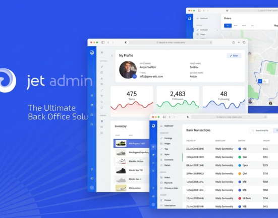 واجهة منصة Jet Admin لبناء لوحات التحكم بدون كود بخاصية السحب والإفلات